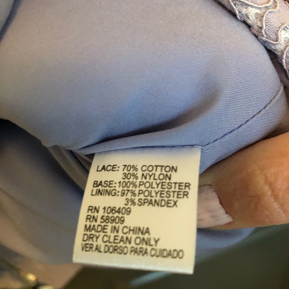 Antonio Melani lavender dress size 4 with peplum skirt - Picture 6 of 7